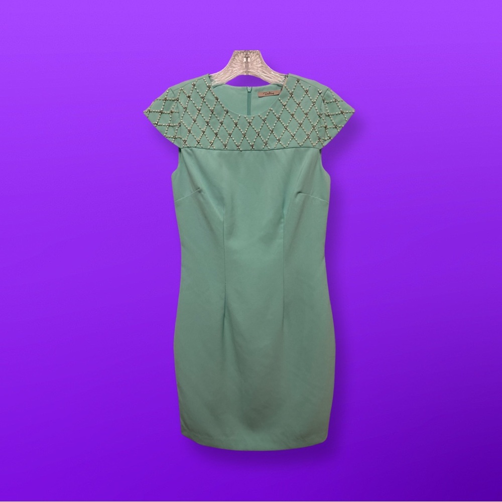 Darling Retro Sea-foam Green Cap-sleeve Dress